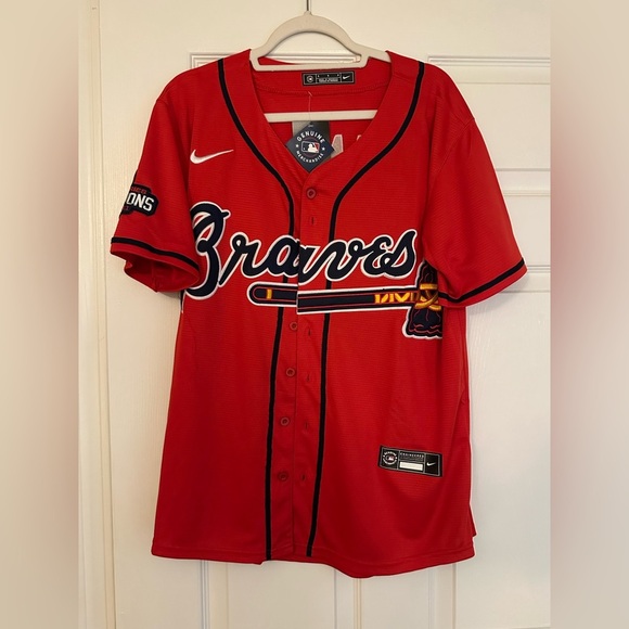 Nike MLB Tops - NWT GENUINE MERCHANDISE MLB NIKE ATLANTA BRAVES DANSBY SWANSON BASEBALL JERSEY